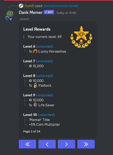 dank memer d20|Levels and Experience .